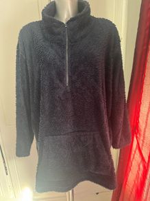 Onfire navy teddy plus size half zip fleece jumper size UK22/24 EU50/52 Postage included