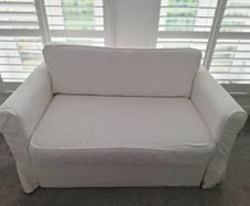 Double Storage Bed Sofa White