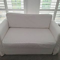 Double Storage Bed Sofa White