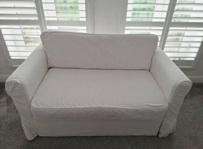 Double Storage Bed Sofa White