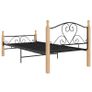 Bed Frame Black Metal 90x200 cm Image 4