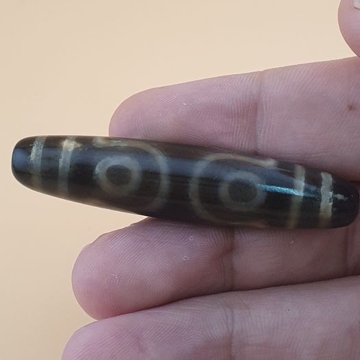 Vintage Himalayan Tibetan 7 Eyes Agate Dzi Bead Amulet