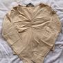 long sleeve beige crop top Image 5