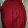 Aran Cardigan Ruby Red Image 6
