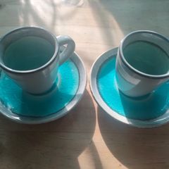 Ceramic Espresso coffee cups x2.