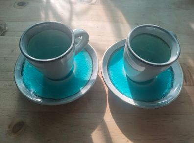 Ceramic Espresso coffee cups x2.
