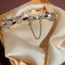 Vintage Sterling Silver Marquise Garnet Marcasite link Image 7