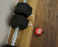 two brand new sets hexagonel dumbbells2x15kg, 2x12.5kg