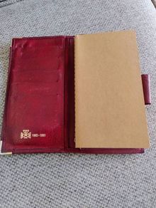 Vintage BCD England travel company burgundy coloured wallet with notebook in very good condition with plenty of room for credit cards documents and passport FREE STANDARD POSTAGE INCLUDED
