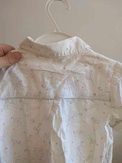 Blouse with flamingo print