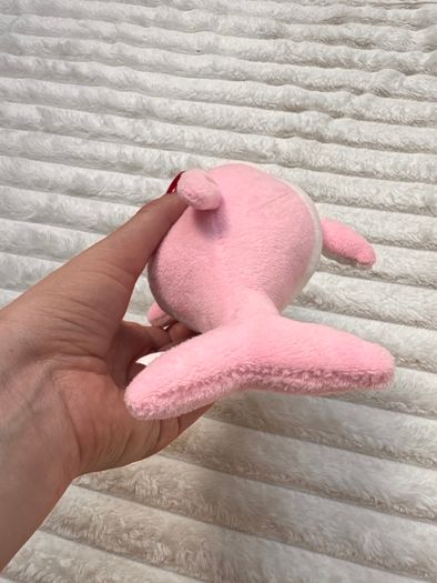 Pink white Dolphin Jumbo approx. 19 cm. (with tail) The batteries are running out Used Please see photos