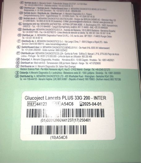 Glucoject lancets plus