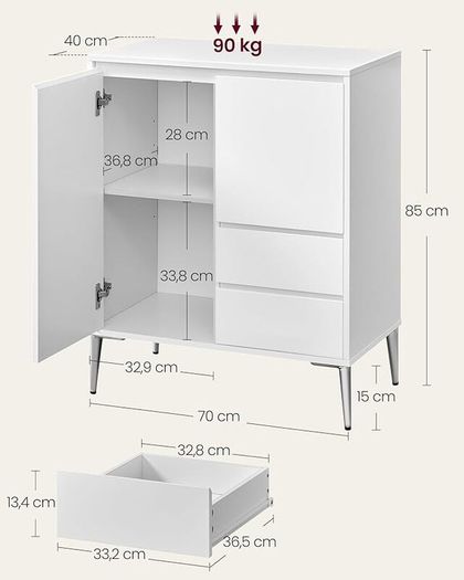 Cabinet white modern sturdy  FREE DELIVERY