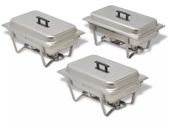 3 Piece Chafing Dish Set Stainless Steel