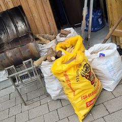 Good for big party. Handmade Stainless Steel BBQ & Firewood (6 Bags)