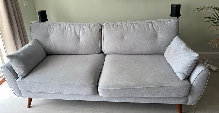 3-Seater Sofa  Natural Cream Fabric
