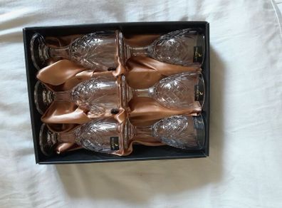 Killarney Crystal Trinity Liquer Glasses set of 6