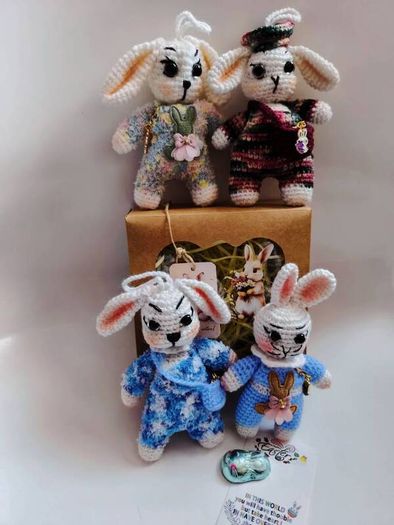 Handmade Easter Bunny in Gift Box,Cute Personalised Bunny, Perfect Gift