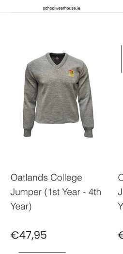 Oatlands college uniform TY Jumper