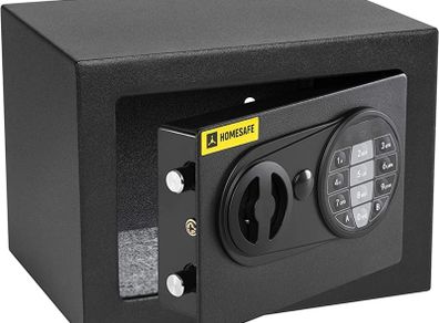 Electronic Safe, 17x23x17cm (HxWxD), Carbon Satin Black (FREE POSTAGE)