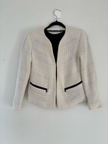 Sandro knitted ivory blazer