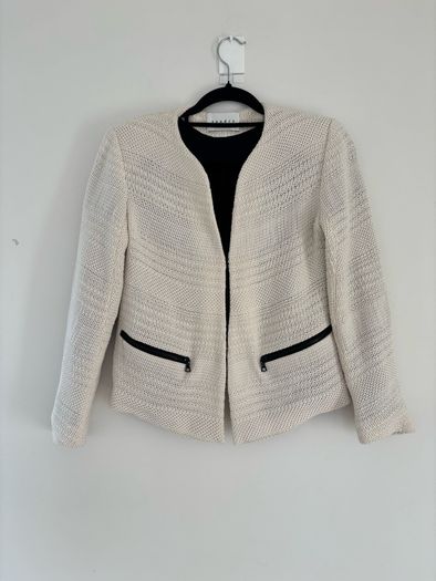 Sandro knitted ivory blazer