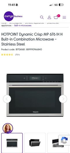 HOTPOINT Dynamic Crisp MP 676 IX H Built-in Combination Microwave