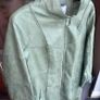 Rino &Pelle Sage Green Faux Leather Coat UK 10/12 Fits 42 Like New Minimal Luxe Image 2