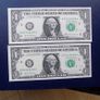 USA Dollar pair,2017.Uncirculated Banknotes.Consecutive. Image 3