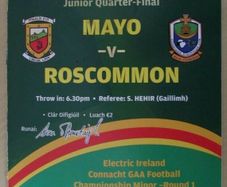 2018 Mayo v Roscommon - GAA Connacht Junior Football Quarter-Final Programme