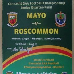2018 Mayo v Roscommon - GAA Connacht Junior Football Quarter-Final Programme