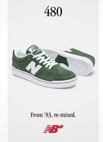 New Balance 480 UK 6 ladies green suede NEARLY NEW
