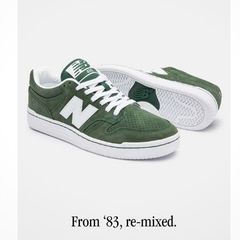 New Balance 480 UK 6 ladies green suede NEARLY NEW