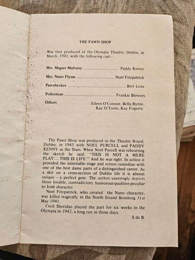 O'Dea Laughs. A Selection Of Jimmy O' Dea Sketches. Plus The Pawn Shop By Paddy Kenny.both.  First Edition Paperback In Fair Condition   See Photos For Same.