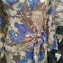 Blue and grey floral dress Image 3