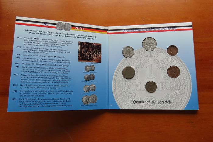 12 Coins (incl 2 Silver ) in old Germany set | 130 Years Deutsche Mark | 2 Silver coins | 12 coins