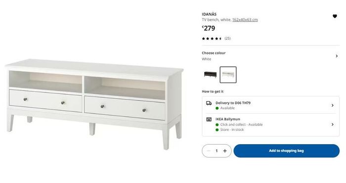 TV Bench Stand Storage Combination