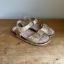 Girls Sparkly Gold Sandals Image 2
