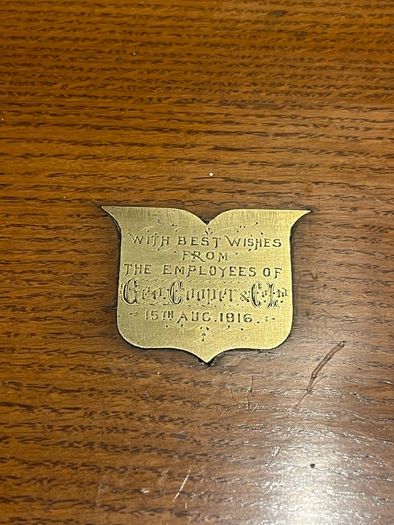 Antique Oak & Brass Box WW1 Connection