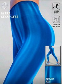 Seamless Ombre Sports Leggings, Breathable & High Elastic Dry Fit High Waist Tummy Control , size S