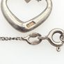Vintage 925 Sterling Silver Dainty Heart Necklace Image 5
