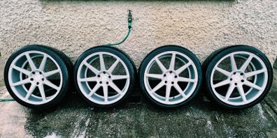 R20 5x120 Ispiri ISR8 staggered alloy wheels with new tyres