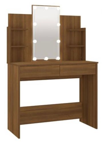 Dressing Table With Led Concrete Grey 96x40x142 Cm Multiple Colours Available (free Postage)