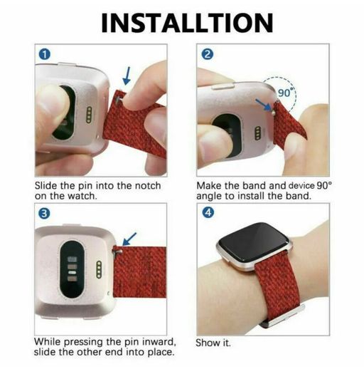 PURPLE Silicone Band Strap For Fitbit Versa, Versa 2, Versa Lite Replacement