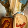 holy water font and our lady icon Image 2