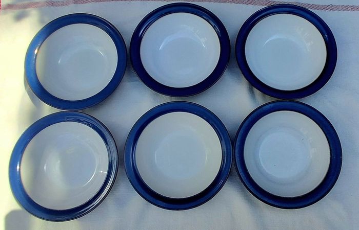 60 Piece Denby Boston Blue Dinner Set