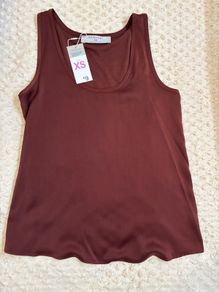 Burgundy vest top - XS