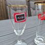 3 Vintage Gold Rimmed Beer Glasses Image 4