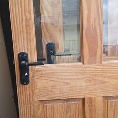 2 pine doors for sale great condition