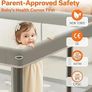 Foldable Baby Playpen with Mat - Portable, Spacious & Sturdy Play Yard for Babies and Toddlers, Quick 1-Minute Setup, Travel-Friendly, Safe & Durable for Indoor and Outdoor Use (Grey, 50x50 inches) Image 7